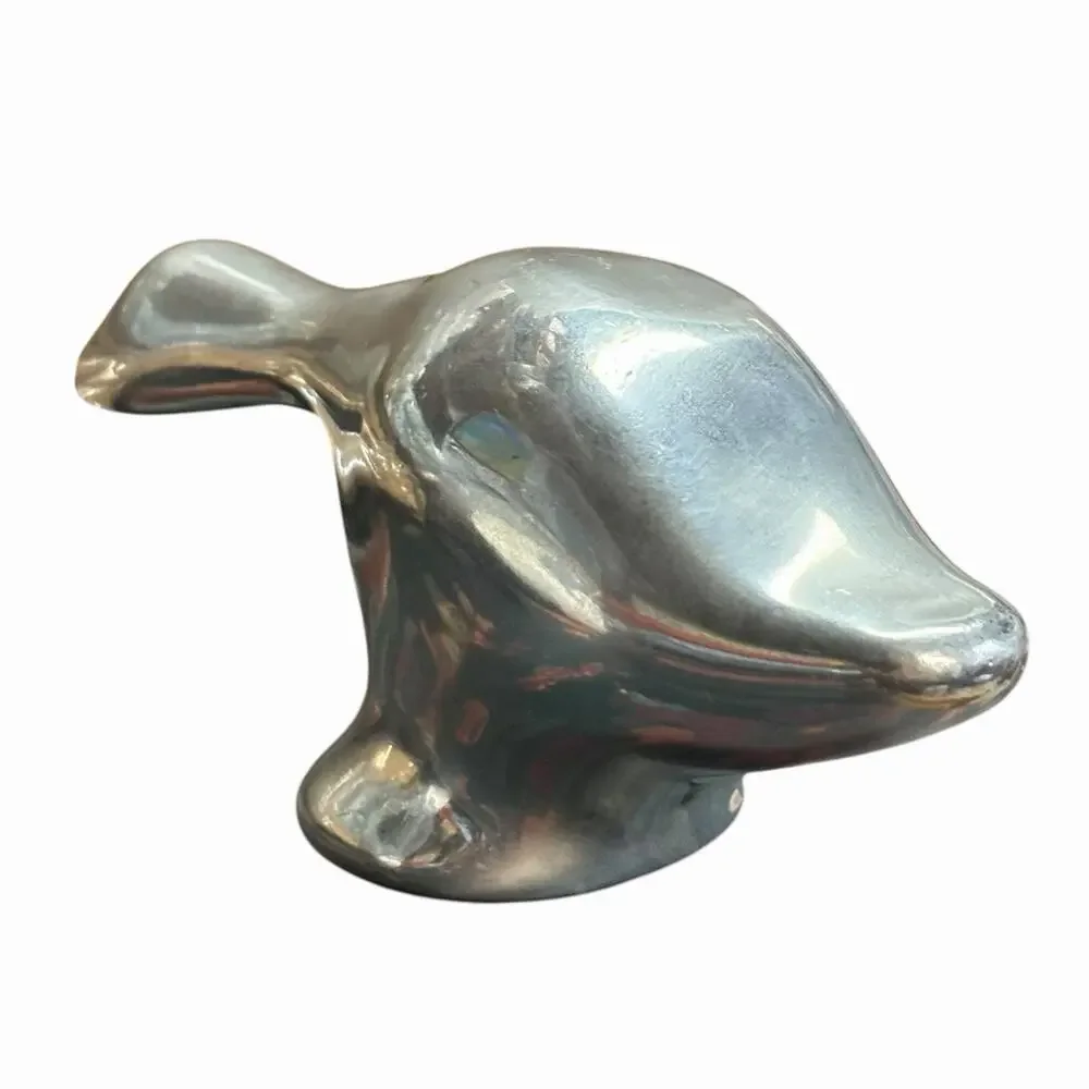 Vintage Hoselton Canada Abstract Aluminum Duck Sculpture Signed #458 MCM